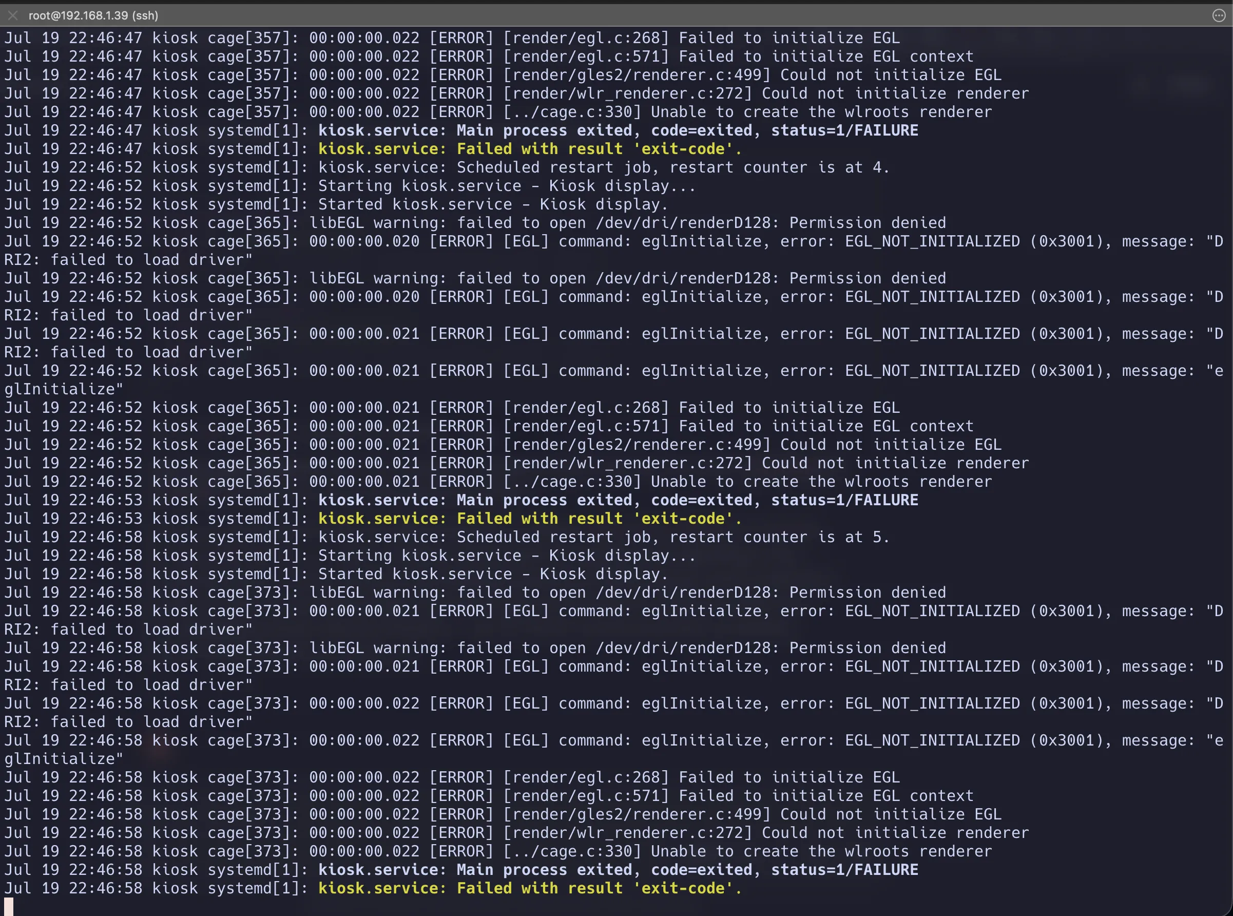 EGL asking for the render node and being told no